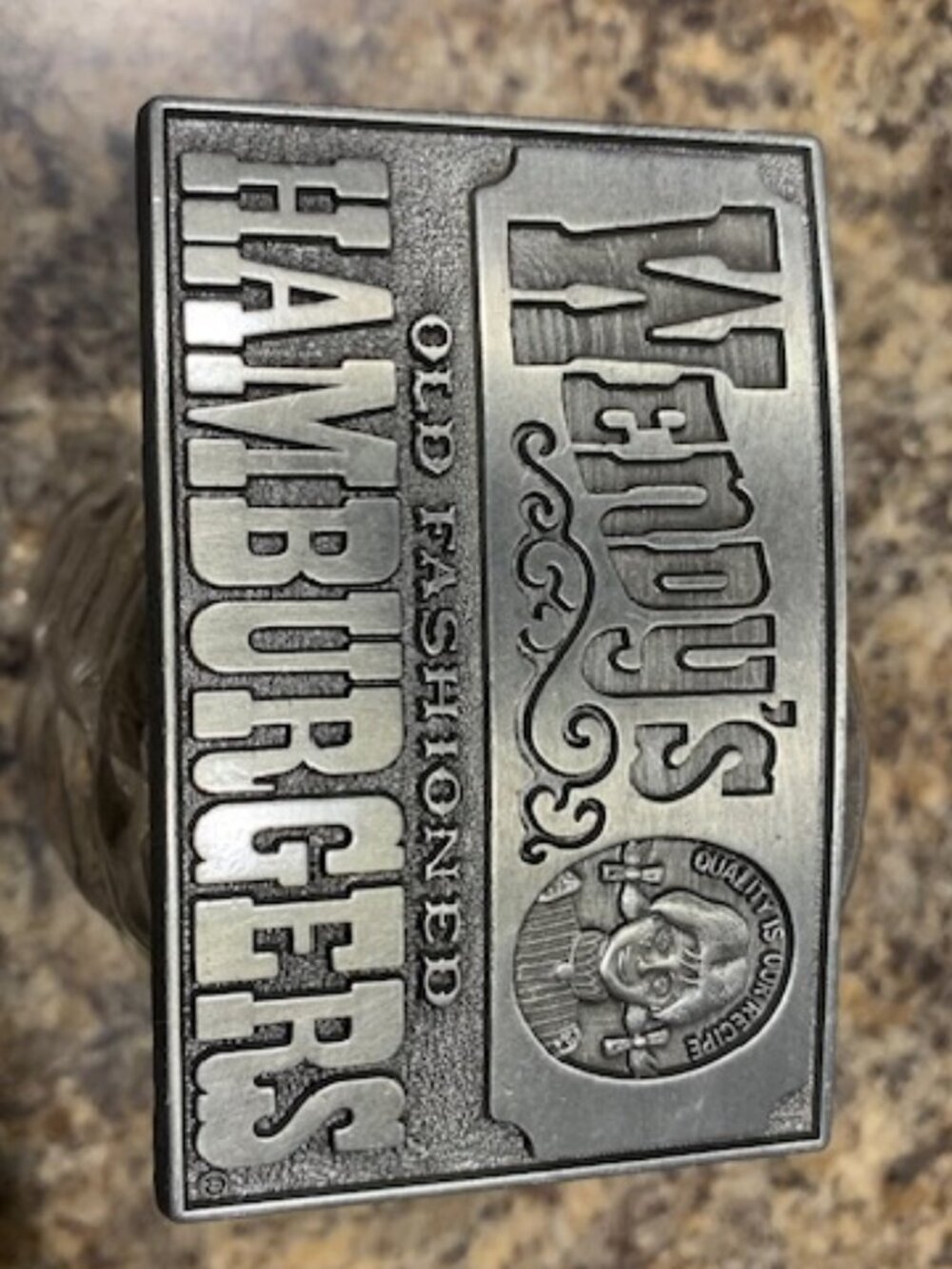 Wendy's Silver Metal Belt Buckle